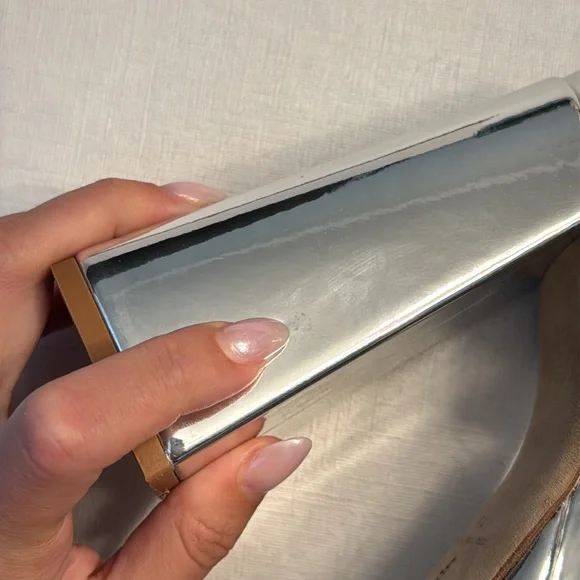 Larroudé Dolly Sandal In Silver Specchio - Picture 4 of 10